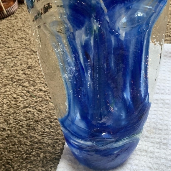 Vintage Skydreamer Blue Swirl Art Glass Face Mask by Jaramillo Brothers - Picture 2 of 7
